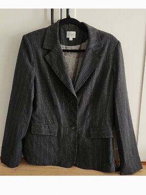 Cleo Charcoal Pinstripe Blazer size 12